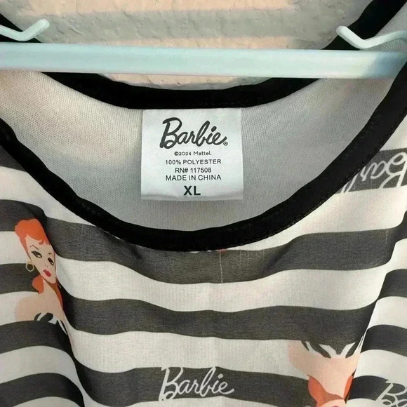 Barbie Dress Girls Size L (10-12) Black White Barbiecore Target NWT - Picture 6 of 7